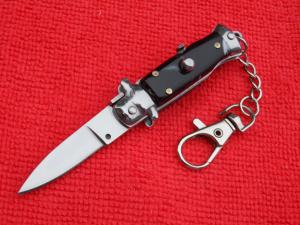 New 3-34quot quotCorpo-di-Vespaquot Wasp Blackhorn Stiletto keychain Switchblade Knife