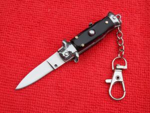 New 3-34quot quotCorpo-di-Vespaquot Wasp Blackhorn Stiletto keychain Switchblade Knife III