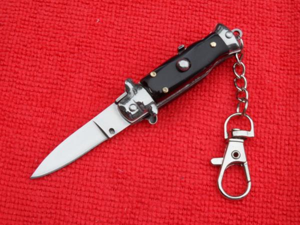 New 3-3/4" "Corpo-di-Vespa" Wasp Blackhorn Stiletto keychain Switchblade Knife III