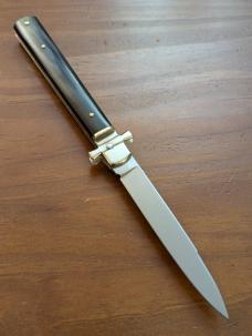 NIB AGA CAMPOLIN BRAZILIAN HORN DOMINUS 23CM-9" SWEDGE BLADE AUTOMATIC