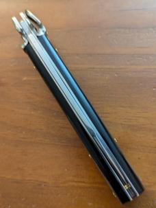 NIB AGA CAMPOLIN BRAZILIAN HORN DOMINUS 23CM-9" SWEDGE BLADE AUTOMATIC