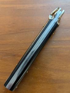NIB AGA CAMPOLIN BRAZILIAN HORN DOMINUS 23CM-9" SWEDGE BLADE AUTOMATIC