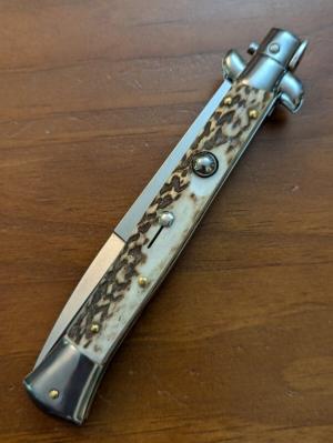FRANK BELTRAME 28CM-11quot BAYONET BLADE STILETTO STAG HORNNEW