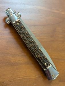 FRANK BELTRAME 28CM-11" BAYONET BLADE STILETTO STAG HORN...NEW 