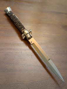 FRANK BELTRAME 28CM-11" BAYONET BLADE STILETTO STAG HORN...NEW 