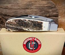 RoseCraft Blades Genuine Stag Clinch River Swayback RCT005-STG D2 Wharncliffe