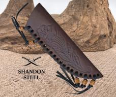 American Hunter Patch Fixed Knife 4.5" Stainless Steel Blade Rosewood Handle 018