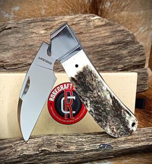 RoseCraft Blades Genuine Stag Clinch River Swayback RCT005-STG D2 Wharncliffe