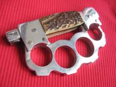 Unique German Picklock Stiletto Knuckle Duster Switchblade Knife