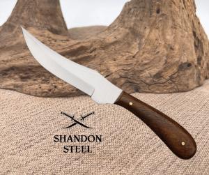 SLIM SKINNER DH7992 Brown wood full tang blade patch knife 7quot overall PA7992 NEW