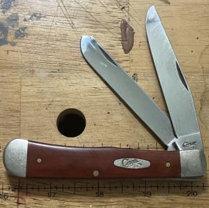 CASE XX Large Trapper with wooden covers Mfg 2019 Stainless Steel pattern 54