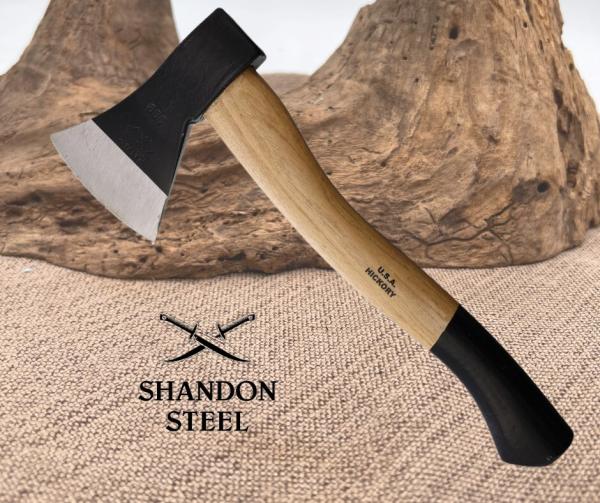 Prandi German Style Throwing Hatchet 0306L Carbon-Steel Cutting Edge Hickory