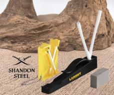 Lansky C-CLIP Knife Sharpening Combo Mini Sharpener Eraser Block 2 Sharpeners
