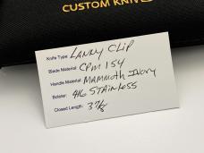 BOBBY TOOLE BARK IVORY CPM 154 LANNY'S CLIP AMAZING CUSTOM PIECE