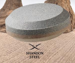 Lansky Puck Sharpener Dual-Grit Carbide Stone For Mowers Machetes Garden Tools