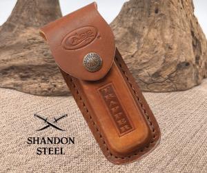 CASE XX LEATHER TRAPPER SHEATH TRADITIONAL FOLDING POCKET KNIFE NEW CA980