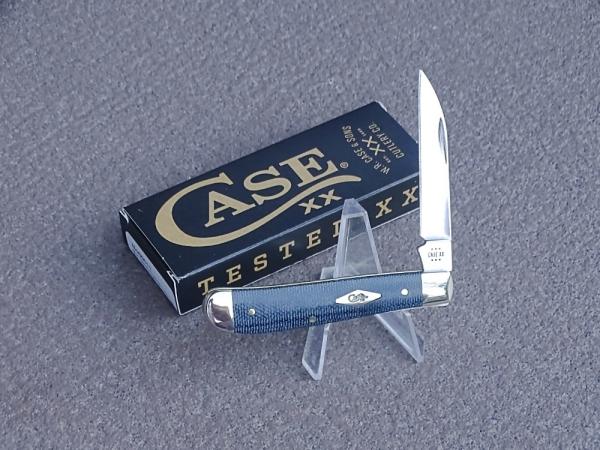 Case Mini Trapper Folding Knife 60511 Blue Denim Canvas Stainless Steel Blade - New