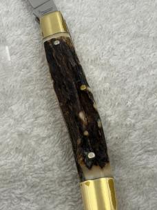 Browning Made In Germany Vintage Stag 3 Blade Stockman Knife (#32)