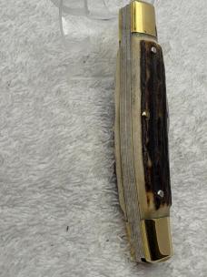Browning Made In Germany Vintage Stag 3 Blade Stockman Knife (#32)