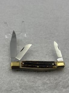 Browning Made In Germany Vintage Stag 3 Blade Stockman Knife (#32)