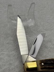 Browning Made In Germany Vintage Stag 3 Blade Stockman Knife (#32)
