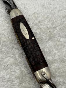Case XX 1983 7 Dot 640045 R Vintage 4 Blade Camp Knife Good Used Condition (#53)