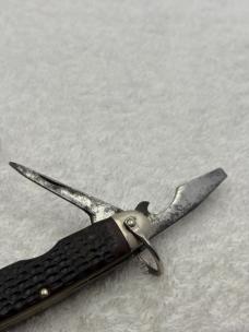 Case XX 1983 7 Dot 640045 R Vintage 4 Blade Camp Knife Good Used Condition (#53)