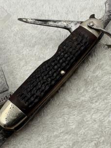 Case XX 1983 7 Dot 640045 R Vintage 4 Blade Camp Knife Good Used Condition (#53)