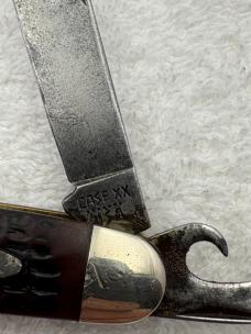 Case XX 1983 7 Dot 640045 R Vintage 4 Blade Camp Knife Good Used Condition (#53)