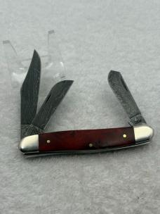 Case XX 2012 9 Dot 3 Blade Stockman #7347DAM With Damascus Blades Made In USA (#57)