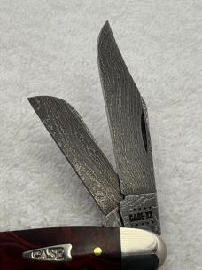 Case XX 2012 9 Dot 3 Blade Stockman #7347DAM With Damascus Blades Made In USA (#57)