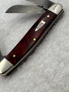 Case XX 2012 9 Dot 3 Blade Stockman #7347DAM With Damascus Blades Made In USA (#57)
