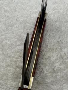 Case XX 2012 9 Dot 3 Blade Stockman #7347DAM With Damascus Blades Made In USA (#57)