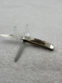 Bear MGC Vintage Stag Handles 2 Blade Med Size Trapper Made In USA (#14)