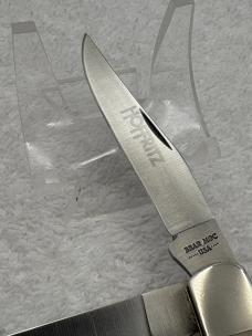 Bear MGC Vintage Stag Handles 2 Blade Med Size Trapper Made In USA (#14)