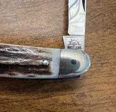 VINTAGE '86 C SCHLIEPER SOLIGEN GERMANY SS-DS STAG HANDLE POCKET KNIFE
