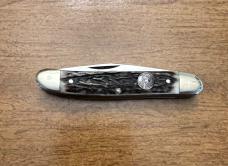VINTAGE '86 C SCHLIEPER SOLIGEN GERMANY SS-DS STAG HANDLE POCKET KNIFE
