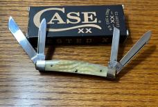 VINTAGE MID 1980'S CASE XX USA SS W64052 FOUR BLADE CONGRESS BONE HANDLES 