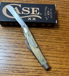 VINTAGE MID 1980'S CASE XX USA SS W64052 FOUR BLADE CONGRESS BONE HANDLES 