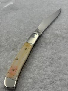 Parker Edwards Vintage Buffalo Skinner 1 Blade Large Trapper Made In USA (#10)