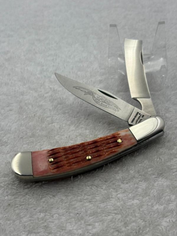 Parker Edwards Vintage Made In Alabama USA Eagle Brand Knives Large Trapper (#60)