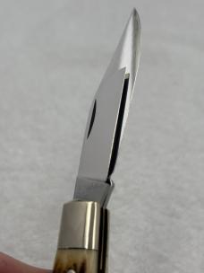 Browning Vintage Made In Germany Stag Handle 3 Blade Stockman (#58)