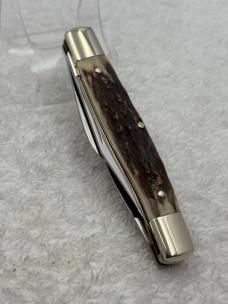 Browning Vintage Made In Germany Stag Handle 3 Blade Stockman (#58)