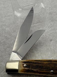 Browning Vintage Made In Germany Stag Handle 3 Blade Stockman (#58)