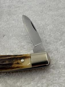 Browning Vintage Made In Germany Stag Handle 3 Blade Stockman (#58)