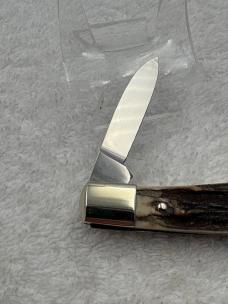 Browning Vintage Made In Germany Stag Handle 3 Blade Stockman (#58)