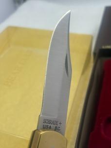 Schrade Cutlery Bear Cult Scrimshaw Knife Limited Edition USA Vintage And Rare