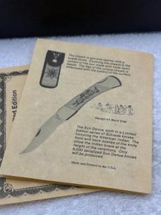 Schrade Cutlery Sundance Scrimshaw Knife USA Limited Edition Vintage Rare