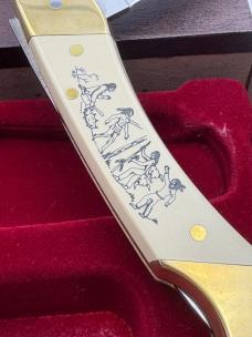 Schrade Cutlery Sundance Scrimshaw Knife USA Limited Edition Vintage Rare