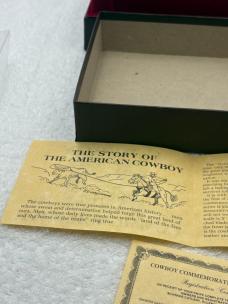 Schrade Cutlery Cowboy Commemorative Scrimshaw Knife Made In USA Limited Edition Vintage And Rare